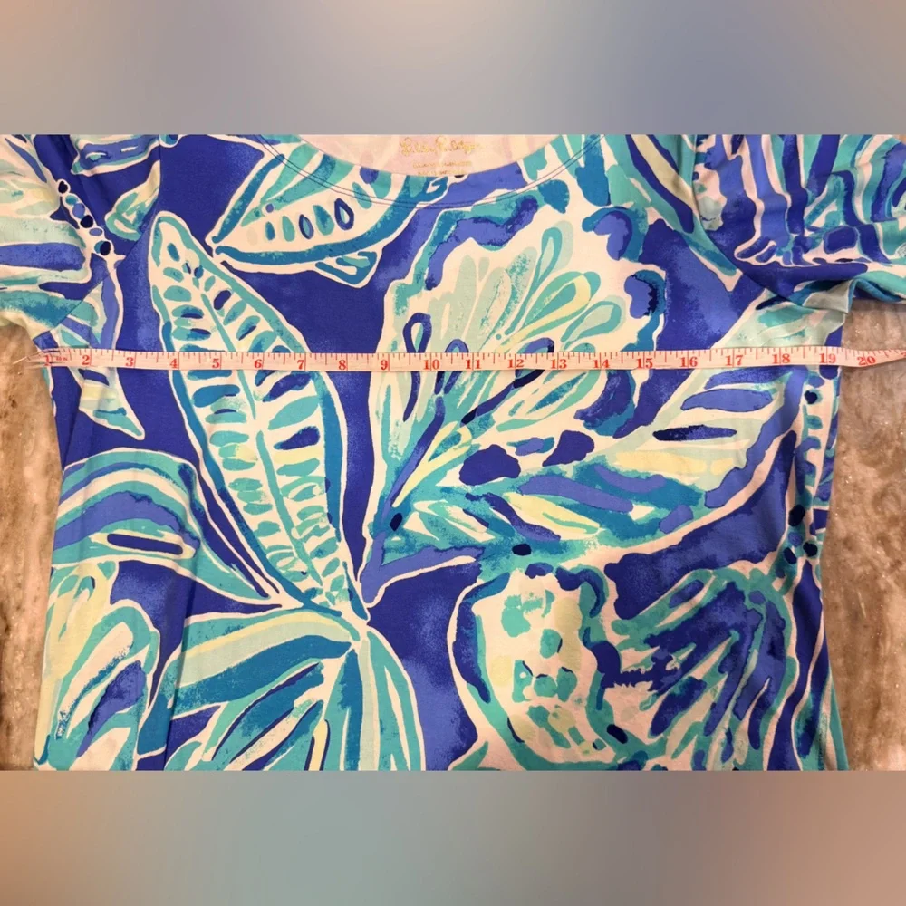 Women’s LILLY PULITZER UPF 50+ Sophie Ruffle sleeve Dress- Beckon blue. Size L - Picture 6 of 7